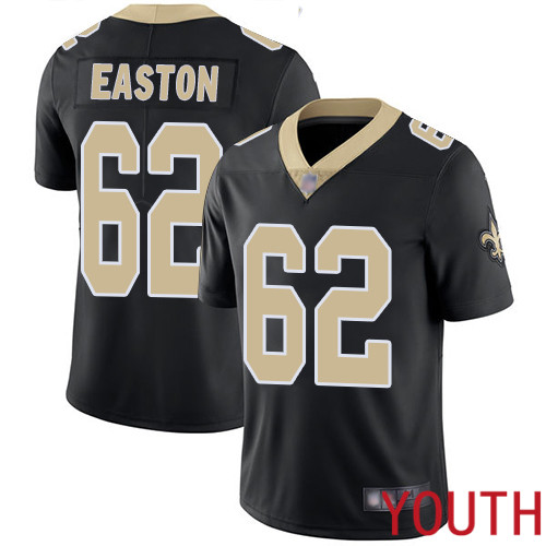 New Orleans Saints Limited Black Youth Nick Easton Home Jersey NFL Football #62 Vapor Untouchable Jersey->youth nfl jersey->Youth Jersey